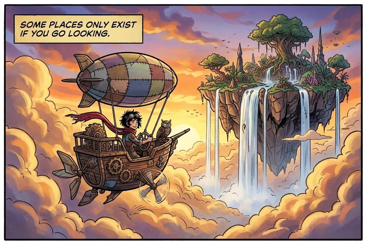 Fantasy comic panel