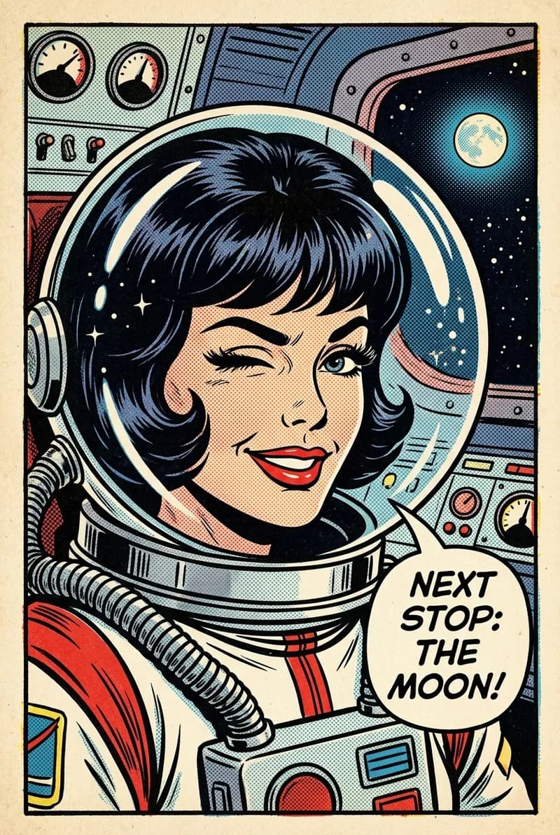 Pop art comic panel