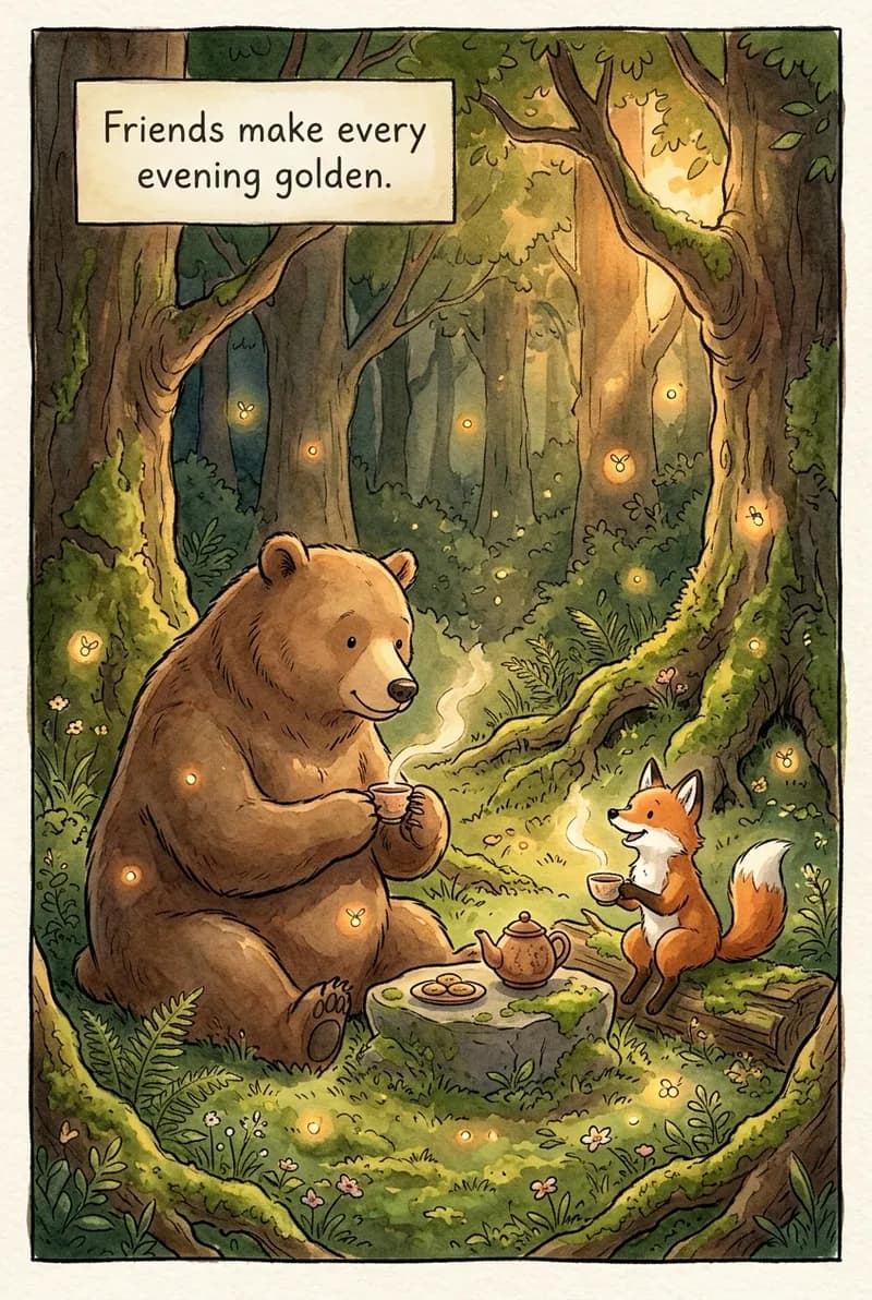 Storybook comic panel
