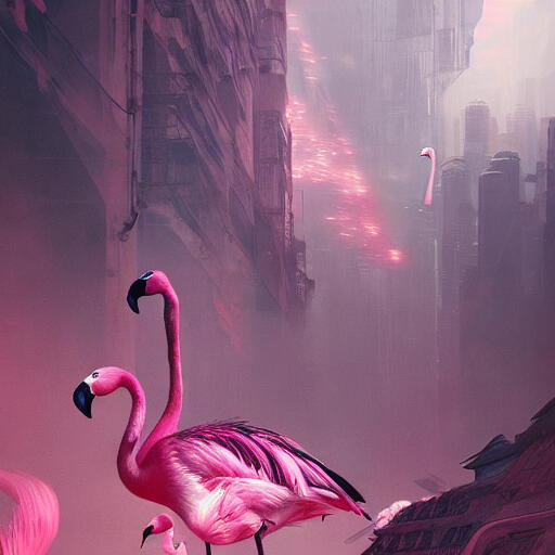 Mitsu thought in awe that it&#39;s flamingo-pink.